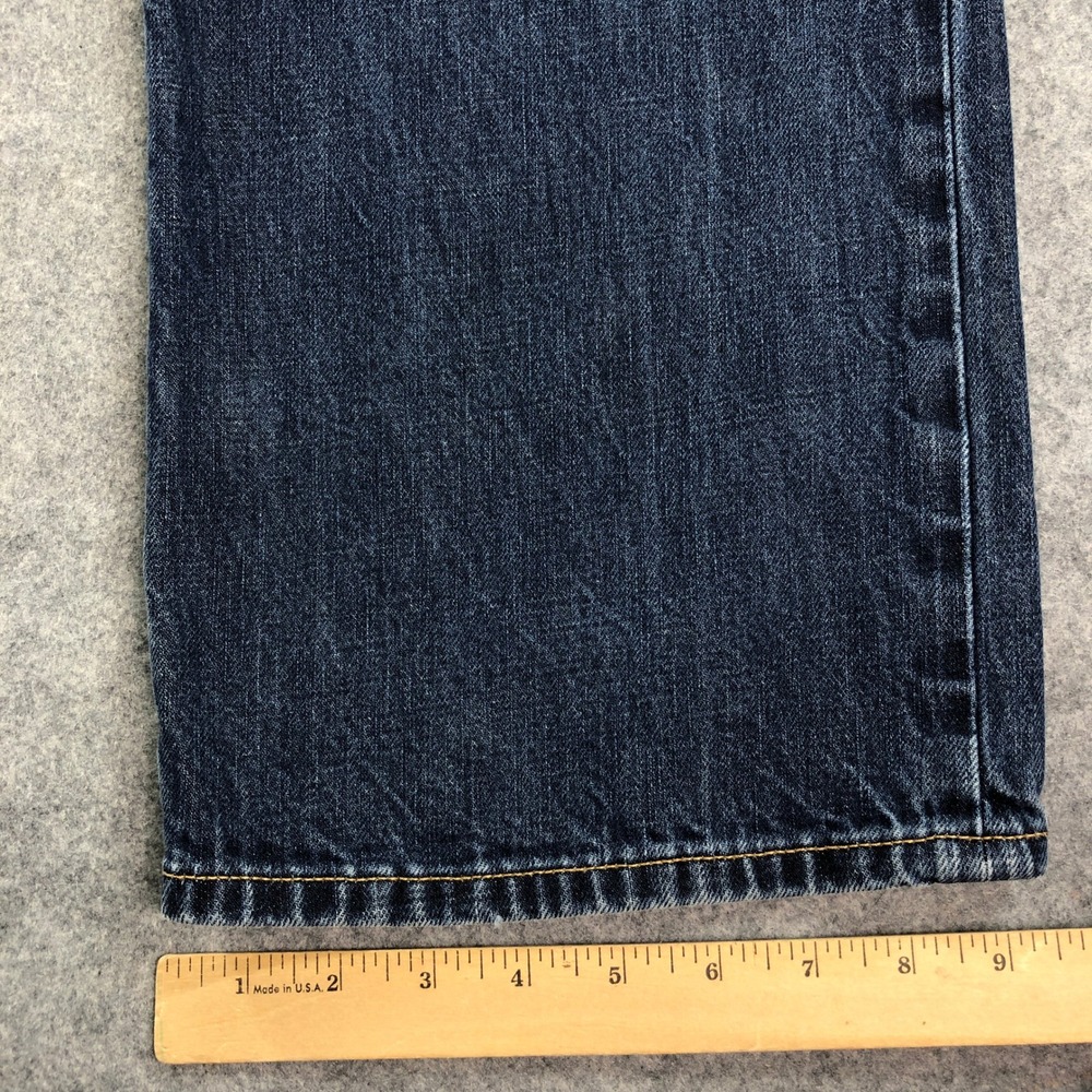 GAP 1969 Mens Jeans 38x34 Standard Straight Leg Blue Dark Wash Cotton Denim - Picture 12 of 15